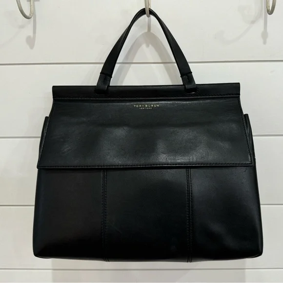 TORY BURCH
Textured Leather Black Handle Bag - Picture 2 of 7